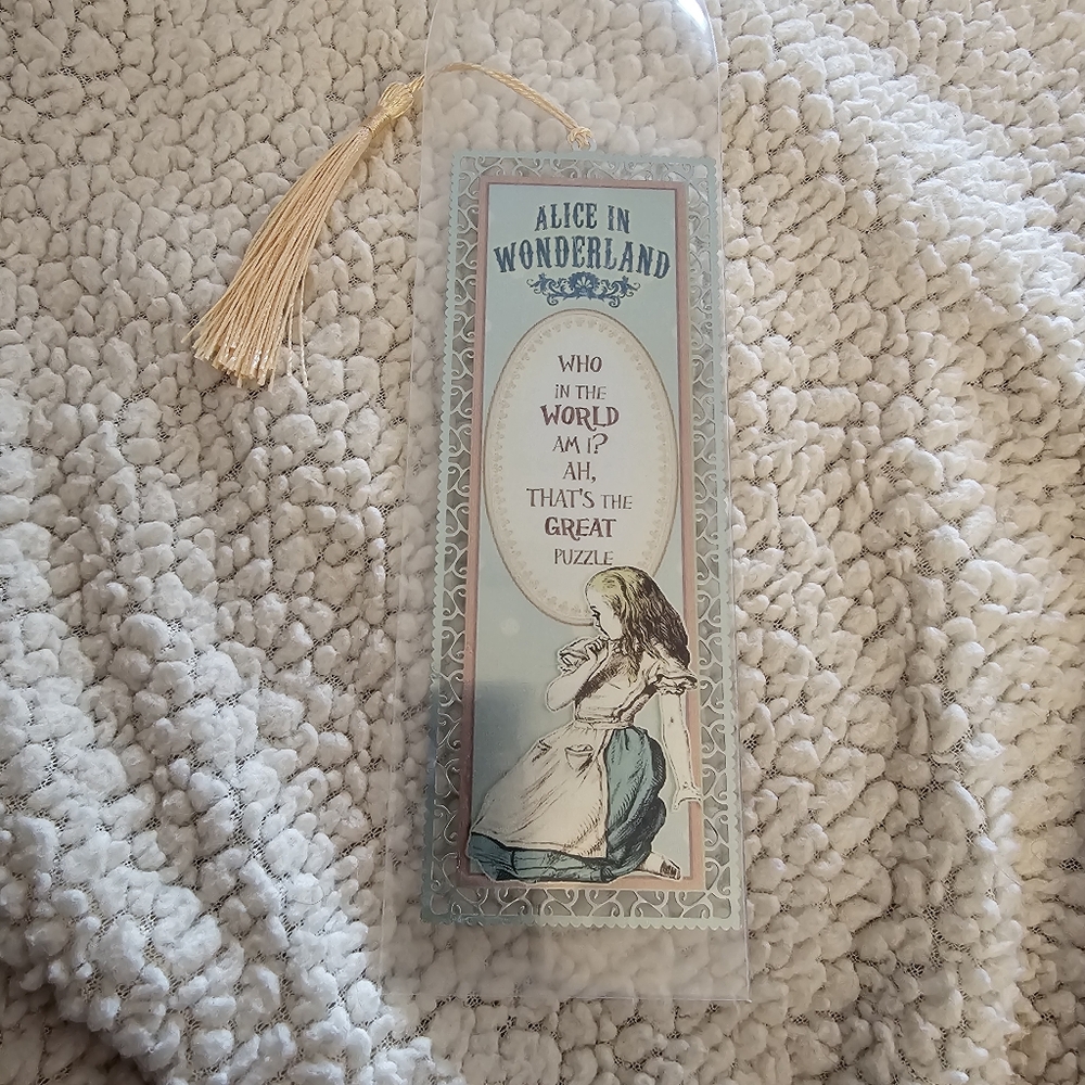 Handmade Alice In Wonderland Sublimination Thin Metal Bookmark